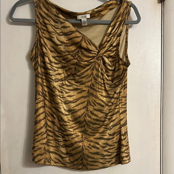 Cache Brown and Tan Animal Print Blouse - Picture 2 of 3